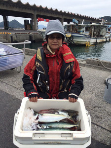 北九州の前田さん、夜のサバ釣りを楽しんだ