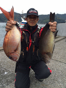 北九州の野村さん、良型真鯛、コロダイGET